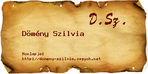 Dömény Szilvia névjegykártya