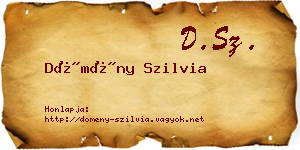 Dömény Szilvia névjegykártya
