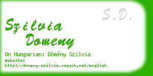 szilvia domeny business card